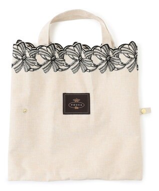 TOCCA 【晴雨兼用】DANCING RIBBON UMBRELLA 折り畳み傘 収納バッグ付き ベージュ系