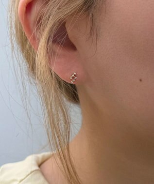 Phoebe 〈金属アレルギー対応〉タイニーコスモビジューピアス　小粒/小さい/小さめ/セカンドホール ゴールド