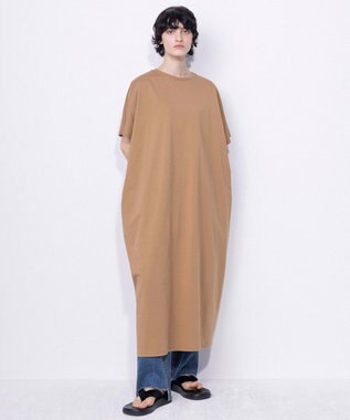 NAVE 【ReNAVE・洗える/接触冷感/UVケア】ファンクションＴ カットワンピース キャメル系