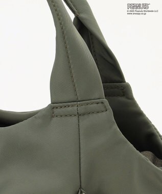 Y'SACCS SNOOPYデザイン サイドギャザー2wayトート　Sサイズ(レインボー） カーキ