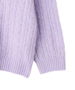 CRAFT STANDARD BOUTIQUE 起毛ケーブルVニットネックニットプルオーバー Pink