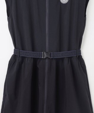23区GOLF 【WOMEN】フロントジッパーで着脱便利！ベルト付きワンピース ネイビー系