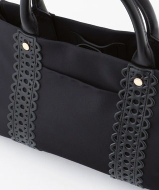 TOCCA 【大人百花掲載】LACE TOTE トートバッグ ブラック ナイロン系