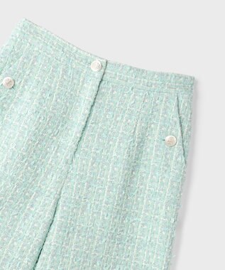 GRACE CONTINENTAL ツイードクロップドパンツ ミント