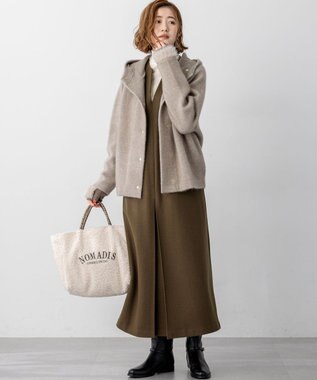 23区 【見上愛さん着用】フェイクファー ニット グローブ ブラウン系