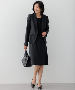 23区 【洗える】ドビードットシフォン ブラウス ブラック系