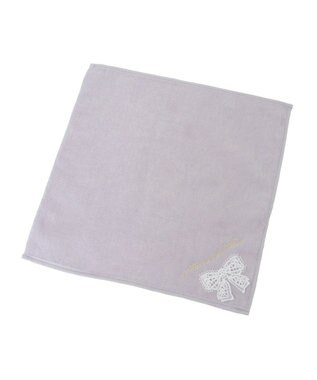 Maison de FLEUR リボンレースタオルハンカチ Lavender
