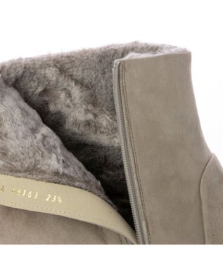 MODE ET JACOMO <D'ICI>プレーンボアショートブーツ アイボリースエード