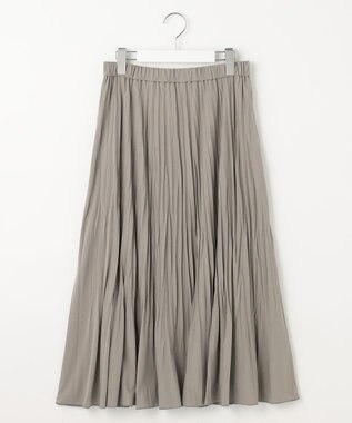 J.PRESS LADIES 【洗える】パウダリージャージー ランダムプリーツ スカート グレージュ系
