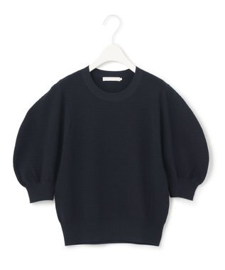 ICB 【洗える】レーヨンポリエステルタックニット ネイビー系