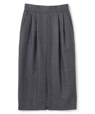 BEIGE， 【VERY NaVY12月号掲載】TERNES / 2タックウールスカート Md.Gray