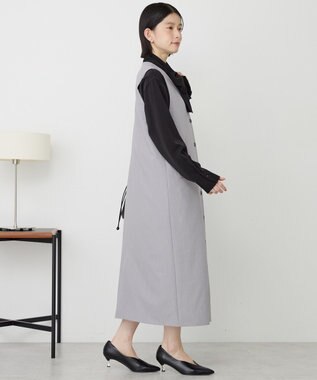 AMERICAN HOLIC 【イージーケア】ジレワンピース Gray Mixture
