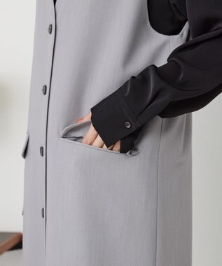 AMERICAN HOLIC 【イージーケア】ジレワンピース Gray Mixture