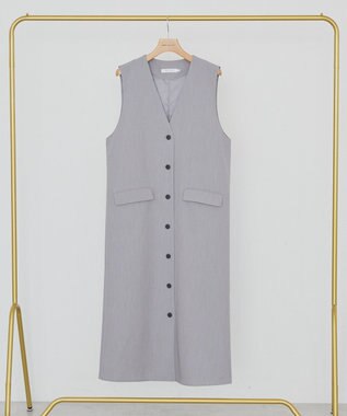 AMERICAN HOLIC 【イージーケア】ジレワンピース Gray Mixture