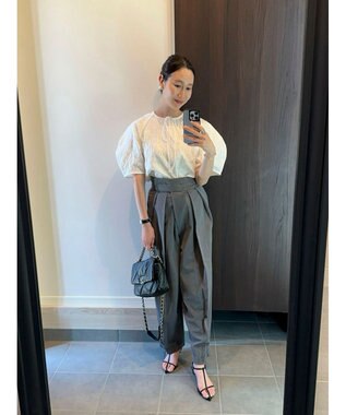 Green Parks AnriettMusee ショート丈ジャガードトップス Off White