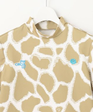 PW CIRCULUS 【UVカット / 吸水速乾 / 伸縮性抜群】【WOMEN】ジラフモック T ゴルフウェア レディース ベージュ系5