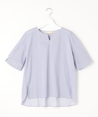 自由区 【WEB限定・洗える・XSサイズあり】トリコットジャージー カットソー スカイブルー系1