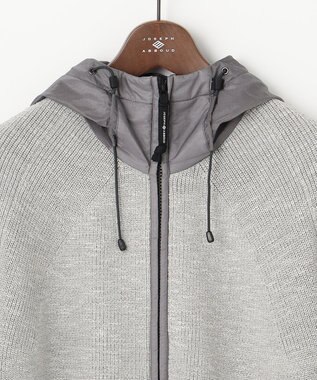 JOSEPH ABBOUD MOUNTAIN 【UNISEX】日本素材 ストレッチニットパーカー ライトグレー系