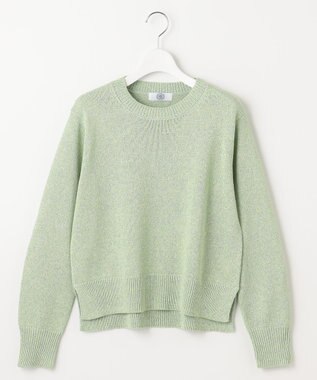 J.PRESS LADIES 【洗える】Reeves  Shine クルーネック ニット グリーン系