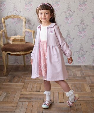 ANY KIDS ジップアップワンピース ラベンダー