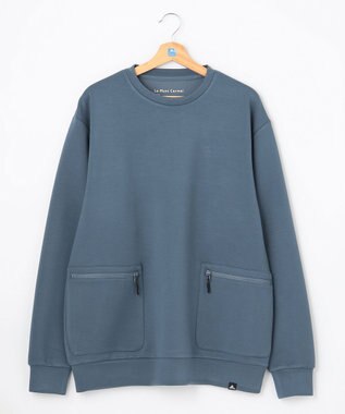 SHARE PARK MENS 【UNISEX】エアリッチダンボールクルーネック（L・XLサイズ） アッシュネイビー