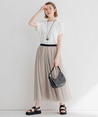 23区 【洗える/好評につき新色追加】レーヨンポリエステルストレッチ プルオーバー ニット ホワイト系