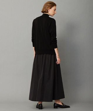 ICB 【洗える】 ウールアセテートハイゲージ カーディガン ブラック系