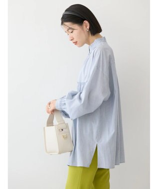 AMERICAN HOLIC サラックール／ＵＶカットフリルシャツチュニック Stripe