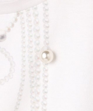 組曲 S 【先行予約・WEB限定】トロンプルイユ パールネックレスＴシャツ ホワイト系