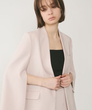 GRACE CONTINENTAL ダブルクロスノーカラージャケット