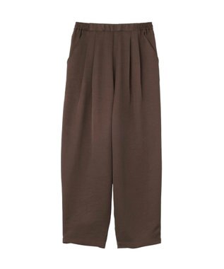 AMERICAN HOLIC 【イージーケア】サテンカーブパンツ Brown