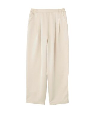 AMERICAN HOLIC 【イージーケア】サテンカーブパンツ Light Beige