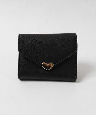 WEGO ハートレターミニウォレット ブラック