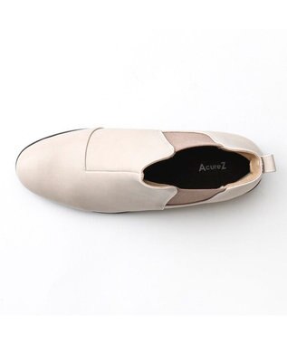 AcureZ 晴雨兼用やわらかトラッドブーツ「生活防水タイプ」 アイボリー