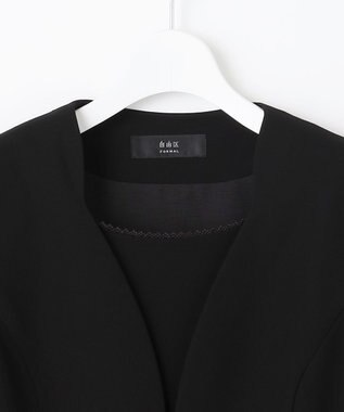 自由区 FORMAL 【洗える/着心地楽々】セオプラスエス ウォッシャブル ワンピース ブラック系