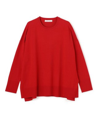 UNFILO L マイビューティニット ワイドクルーネック レッド