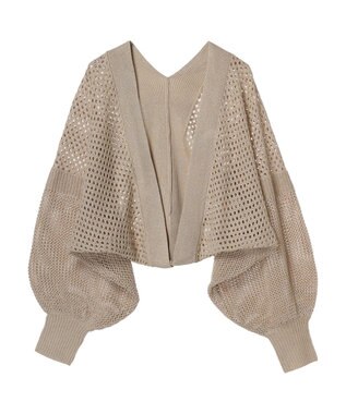 earth music&ecology メッシュボレロ Beige