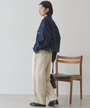 AMERICAN HOLIC 【イージーケア】サテンカーブパンツ Light Beige