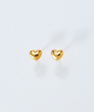 Phoebe 【金属アレルギー対応】パフィーハートピアス　ゴールド/サージカルステンレス ゴールド