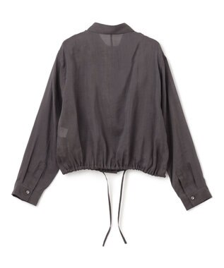 BEIGE， PAULINE / ドローストリングシアーブラウス Slate