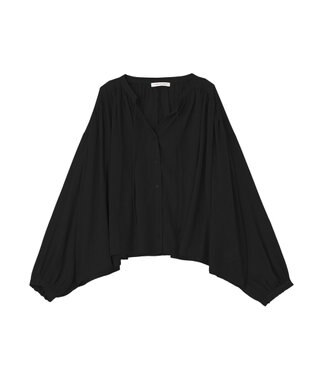 AMERICAN HOLIC スキッパーギャザーブラウス Black