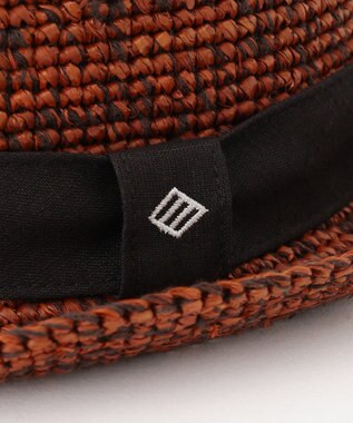 JOSEPH ABBOUD 【お洒落のアクセントに】ラフィアハット オレンジ系