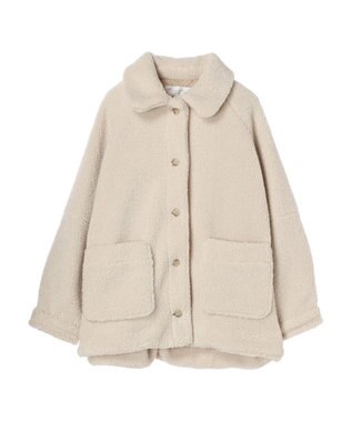 Green Parks 衿付きボアブルゾン Ivory