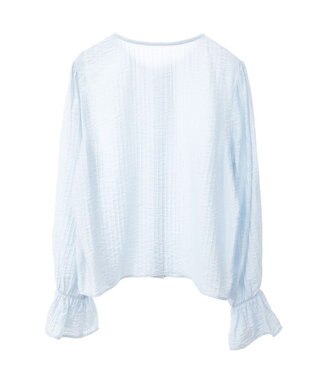 earth music&ecology ２ＷＡＹスクエアラッフルカラーブラウス Sax