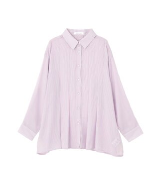 AMERICAN HOLIC ウエストタックシアーストライプシャツ Pink
