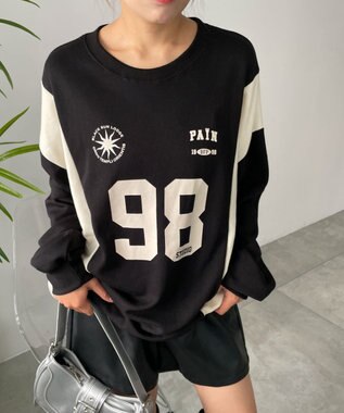 WEGO ナンバリングゲームプルオーバー ブラック