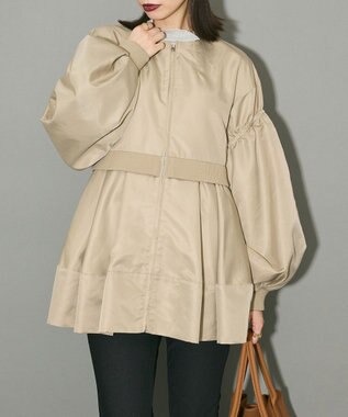 Green Parks ＭＡ－１ペプラムブルゾン Beige