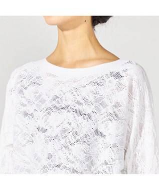 Chacott 【ノーソーイングニット】イージーフィットレーシーニットトップ ホワイト