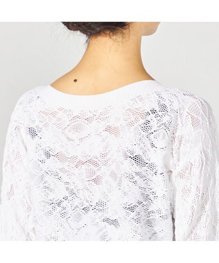 Chacott 【ノーソーイングニット】イージーフィットレーシーニットトップ ホワイト