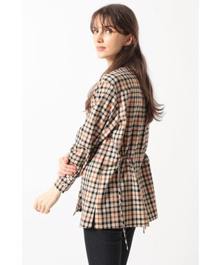 DAKS チェック ドローストリングオーバーシャツ